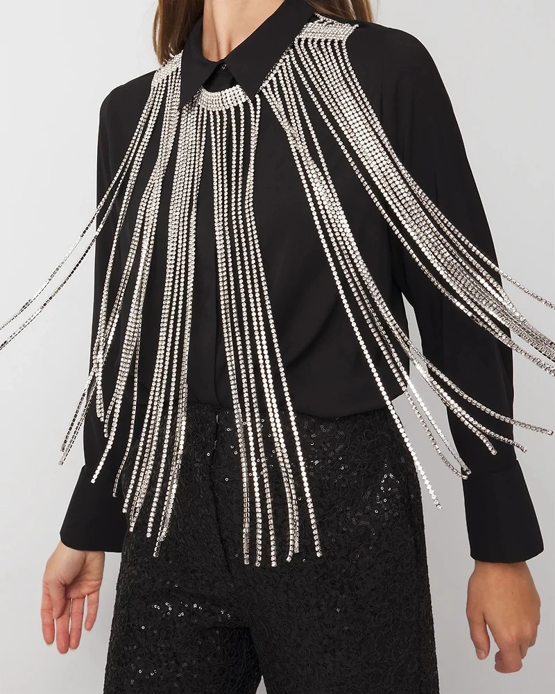 Crystal Fringe Necklace