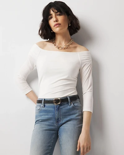 Off-The-Shoulder Ruched Top
