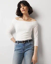 Off-The-Shoulder Ruched Top