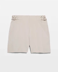 Extra High-Rise 5-Inch Buckle-Waist Shorts