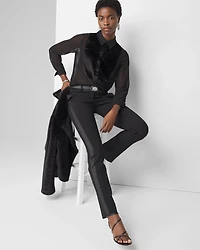 Velvet & Chiffon Tuxedo Shirt