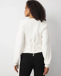 Corset Detail Button Front Cardigan