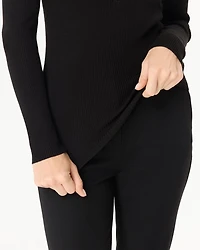 Zip-Up Mock Neck Pullover
