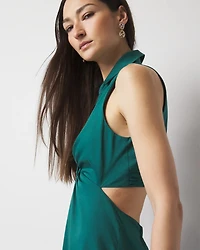 Cut-Out Collared Dress