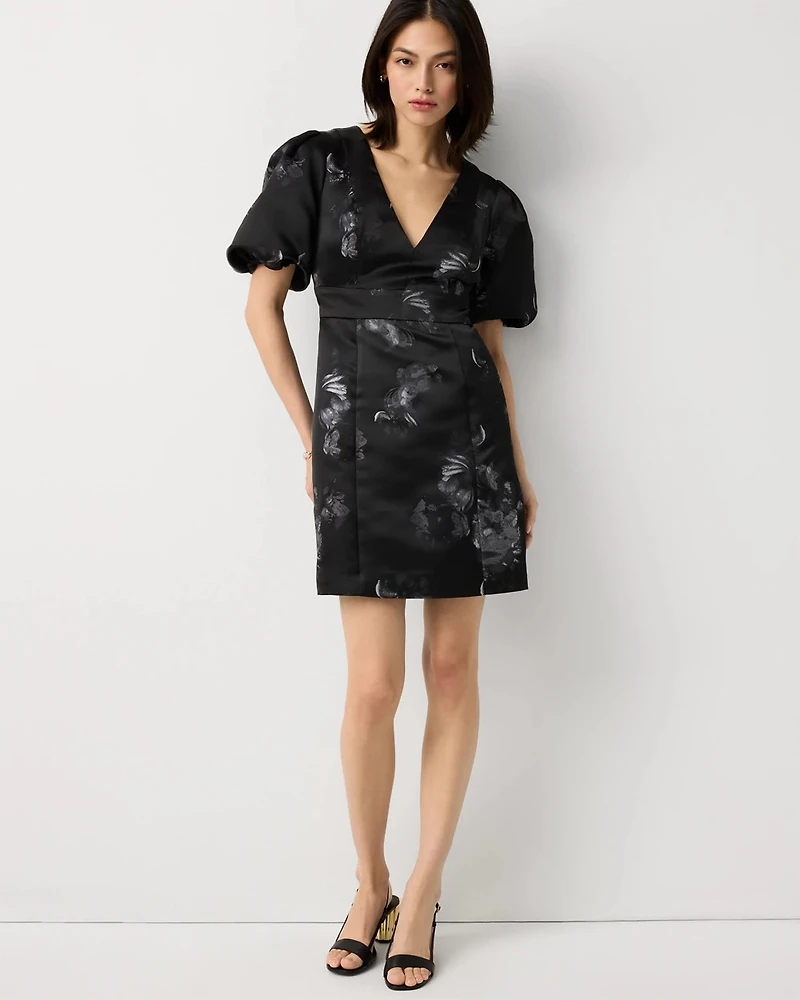 Puff Sleeve Mini Dress