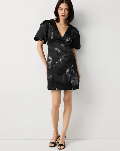 Puff Sleeve Mini Dress