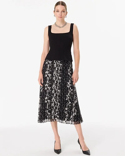 Bustier Pleated Midi Dress