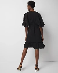 Petite Flounce + Floral Burnout Dress