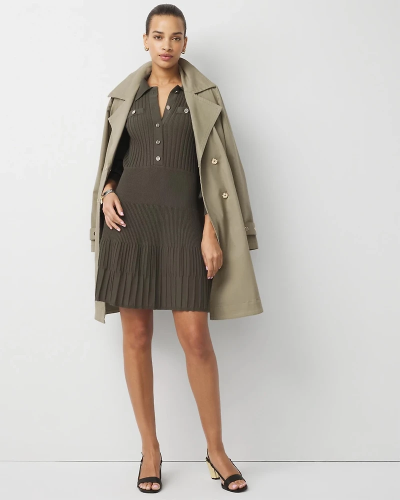 Petite Long Sleeve Sweater Dress