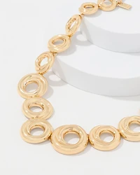 Sculptural Rings Single Strand Necklace