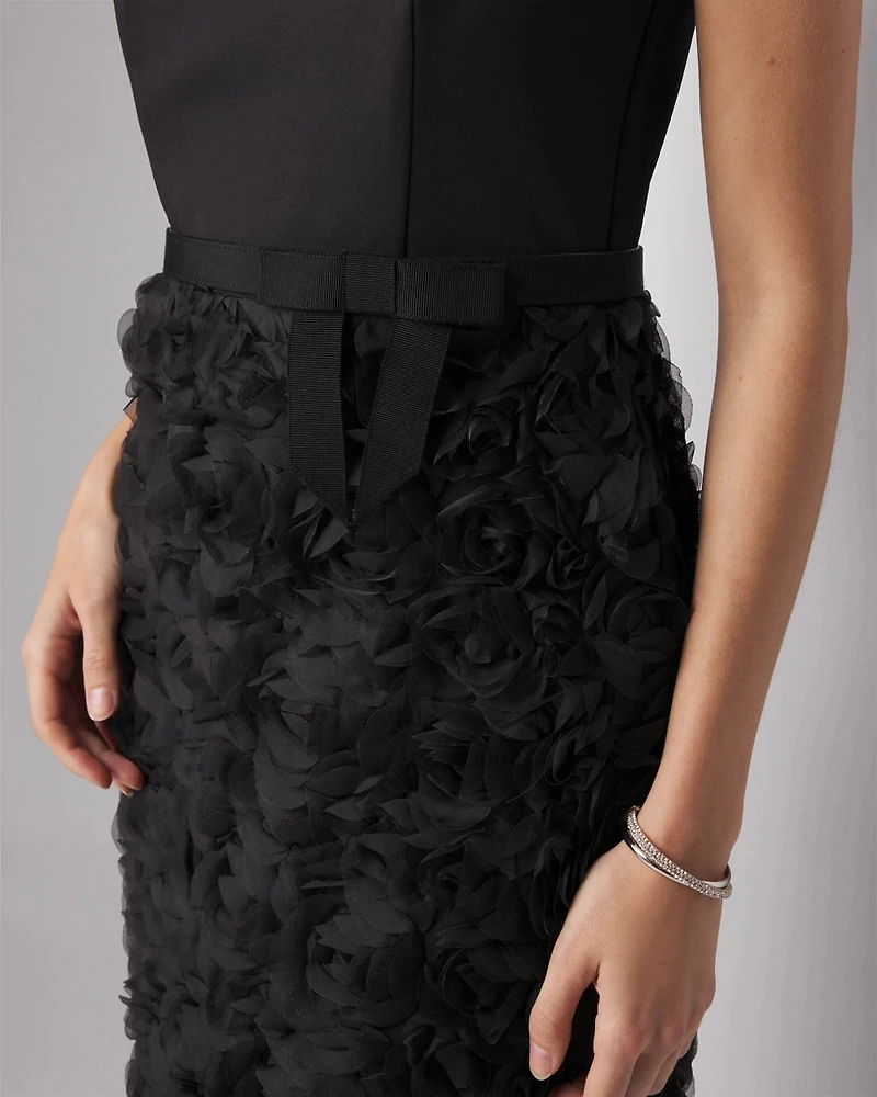 Strapless Sheath Midi Dress