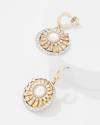 Mother of Pearl Charm Drop Earrings