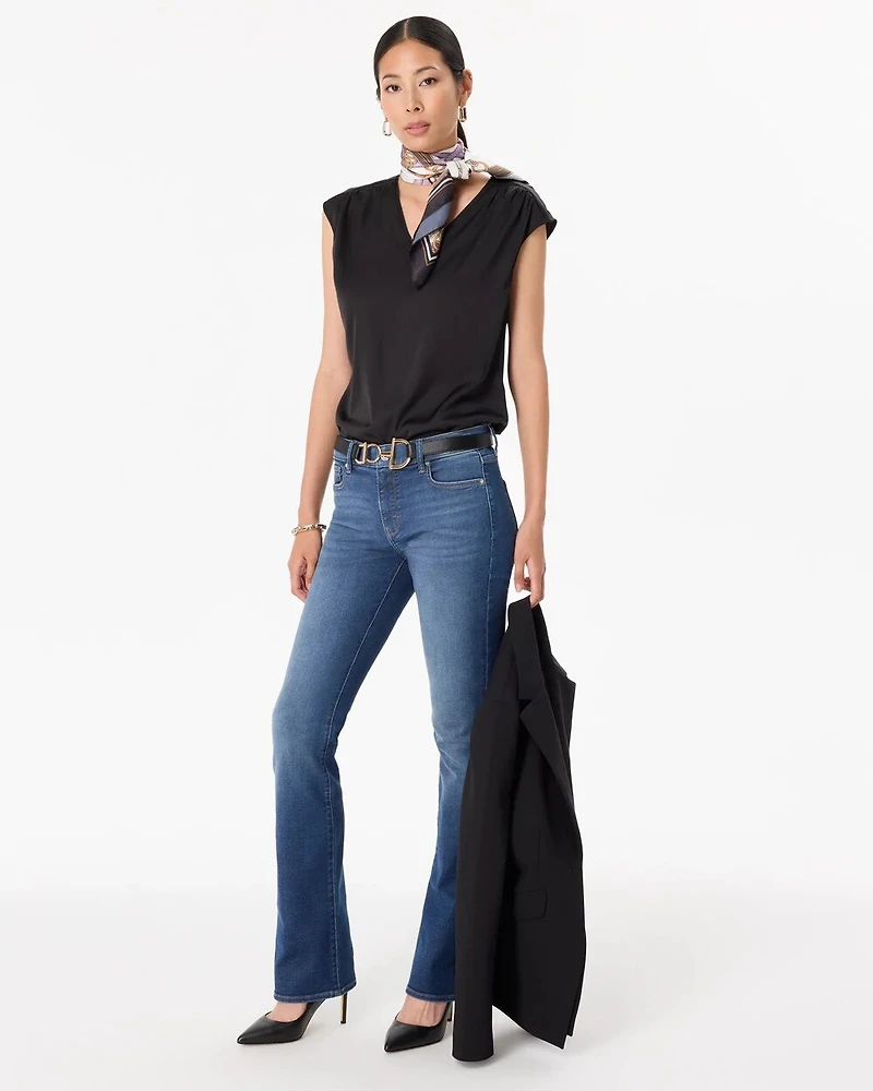 V-neck Crepe Shell