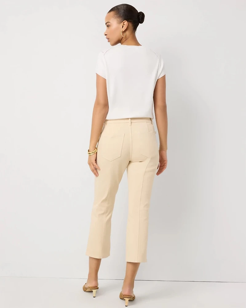 Horsebit High-Rise Kick Flare Jean