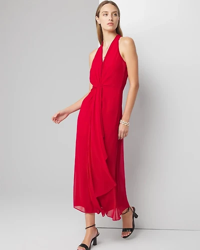 Sleeveless Chiffon Ruffle Dress