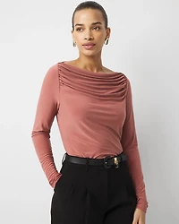 Cowl Neck Long Sleeve Top