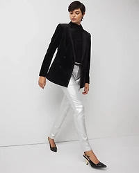 Metallic Coated High Rise Skinny Jean
