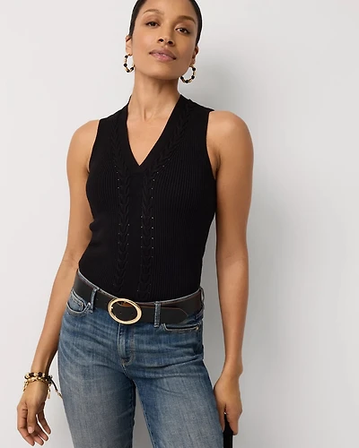 V-neck Knit Tank