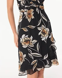Ruched Chiffon Dress