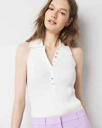 Henley Sweater Tank Top