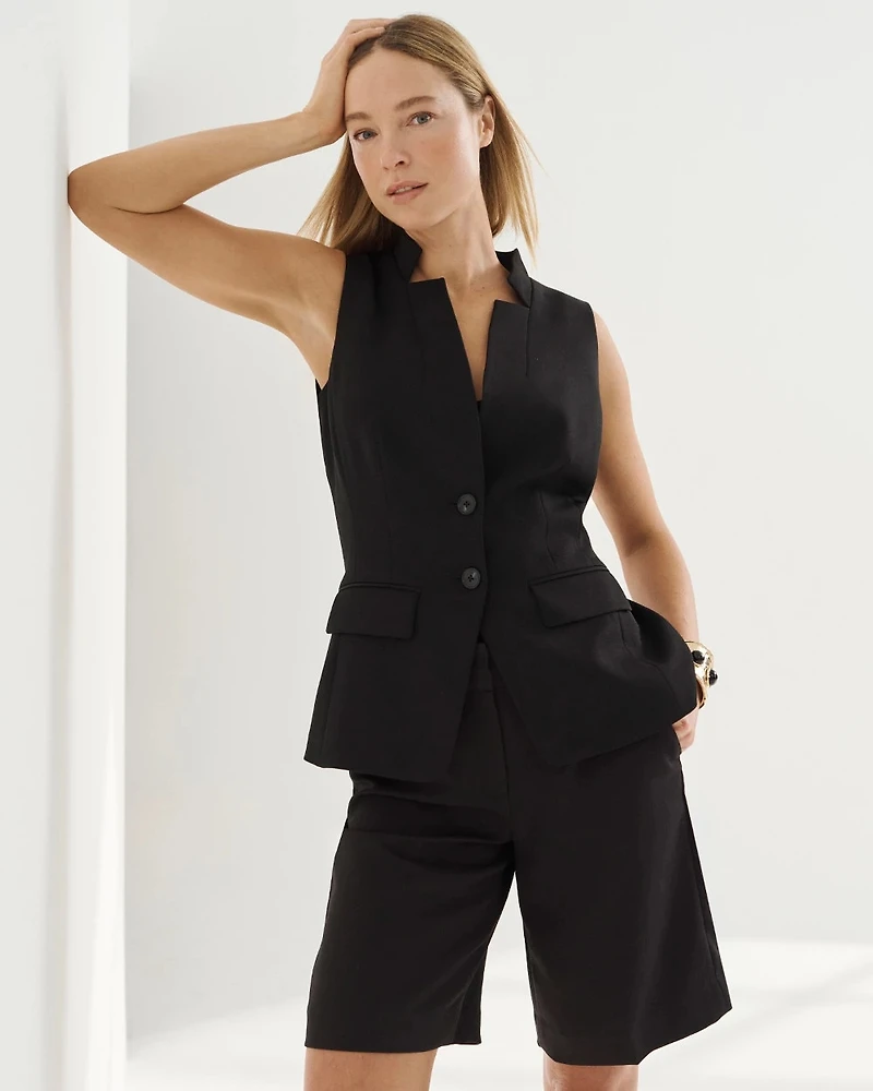 Drawcord Waist Tailored Vest