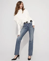 Fringe Turtleneck Sweater