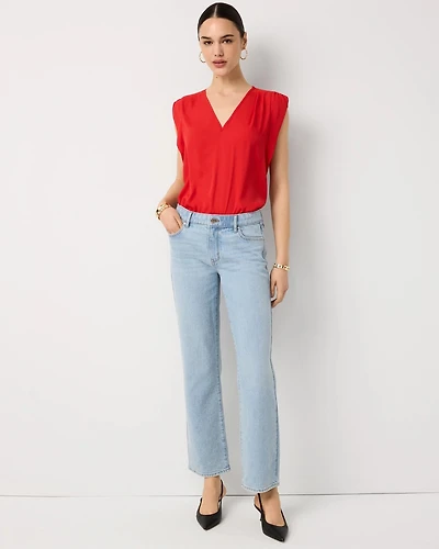 Mid-Rise Straight Ankle Jean