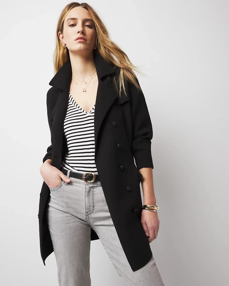 Sweater Trench Coat