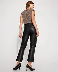 Faux Leather 5-Pocket Ankle Pant
