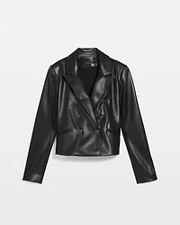 Petite Faux Leather Jacket