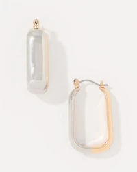 Mixed Metal Hoop Earrings
