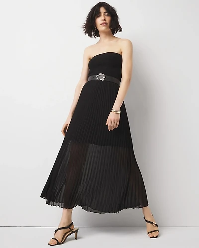 Pleated Maxi Skirt