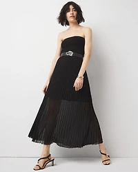 Pleated Maxi Skirt