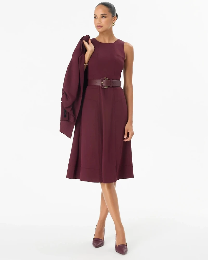 Crew Neck Sleeveless Dress