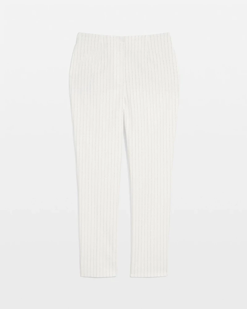 High-Rise Straight Pinstripe Pant