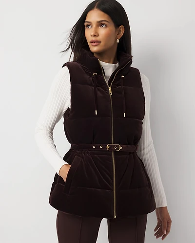 Velvet Puffer Vest