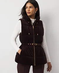 Velvet Puffer Vest