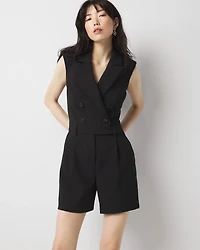 Double-Breasted Blazer Romper