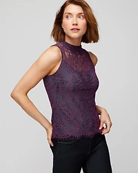 Two Tone Lace Shell