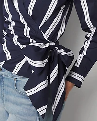 Surplice Poplin Shirt