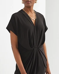 Matte-Jersey Twist Front Dress