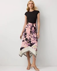 Handkerchief-Hem Midi Dress
