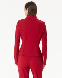 Knit Crepe Zip-Front Jacket