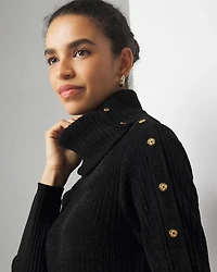 Chenille Button Sleeve Pullover