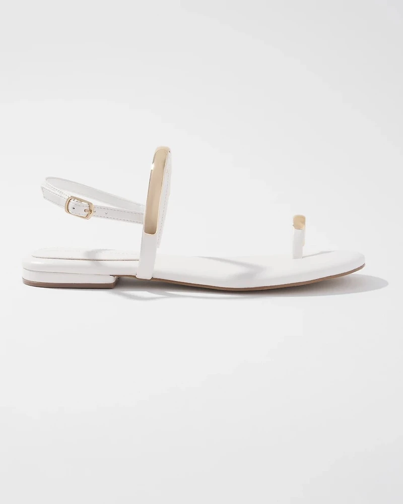 Gold Hardware Flat Sandal