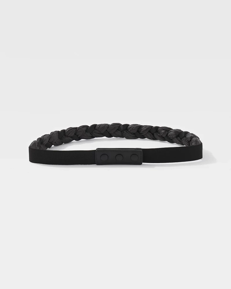 Braided Raffia Stretch Belt