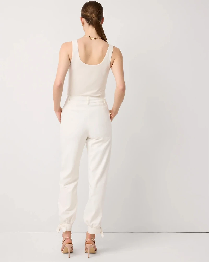 Sequin Pinstripe Tapered Ankle Pant