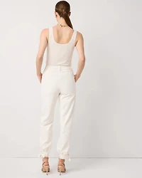 Sequin Pinstripe Tapered Ankle Pant