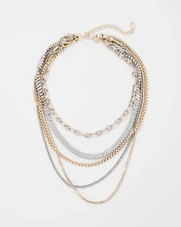 Gold + Silver Mixed Chain Convertible Necklace