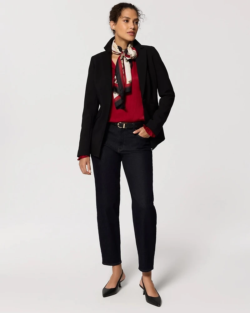 Shadow Stripe Satin Blouse